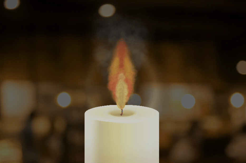 Animated GIF of a candle that I made using my engine's built in particle system, which has gone on to be used as a test case for engines in EECS 498.007